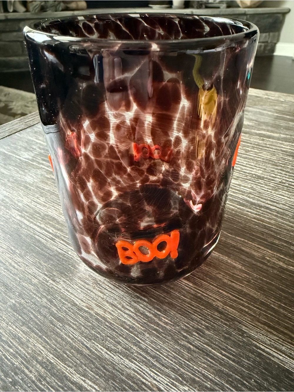 NWT Anthropologie Old Fashioned Juice Glass Boo Halloween